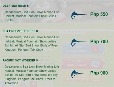 manila ocean park rates